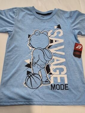 Kids' Light Blue 'Savage Mode' Graphic Tee